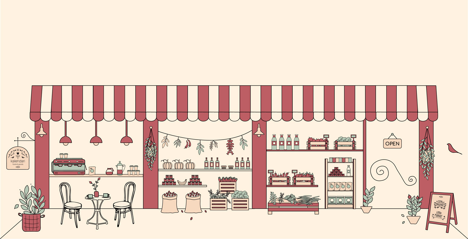 Kalendari - Website Footer Illustration